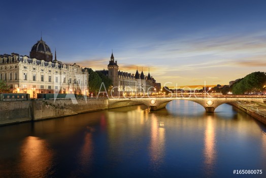 Picture of Boat tour on Seine river in Paris with sunset Paris France